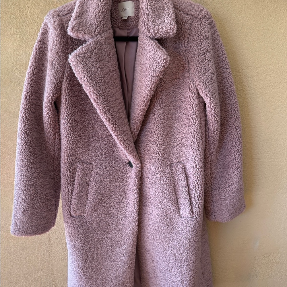 LOFT Women's Soft Blush Teddy Jacket